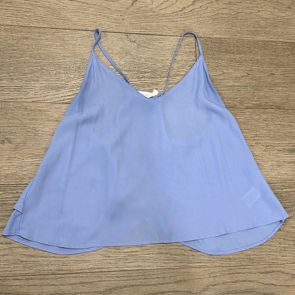EUC Dusty Blue Butterfly Back Tank Top